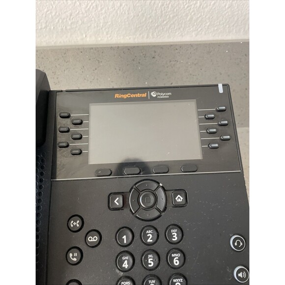 Polycom VVX 450 Ring Central Business VoIP Phone Black VVX450 Parts/Repair Only - Picture 2 of 10